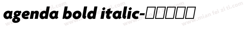 agenda bold italic字体转换